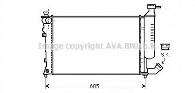 AVA QUALITY COOLING cna2259 -  Радиатор, охлаждение двигателя